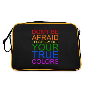 Don't Be Afraid To Show Off Your True Colors - Retro Bag - black/gold - Back