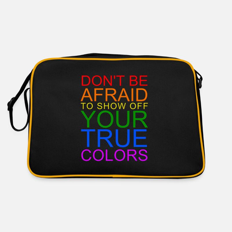 Don't Be Afraid To Show Off Your True Colors - Retro Bag - black/gold