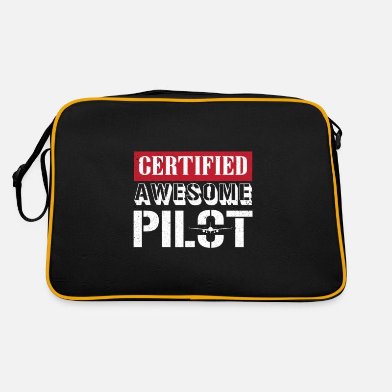 pilote - Sac Retro - noir/or