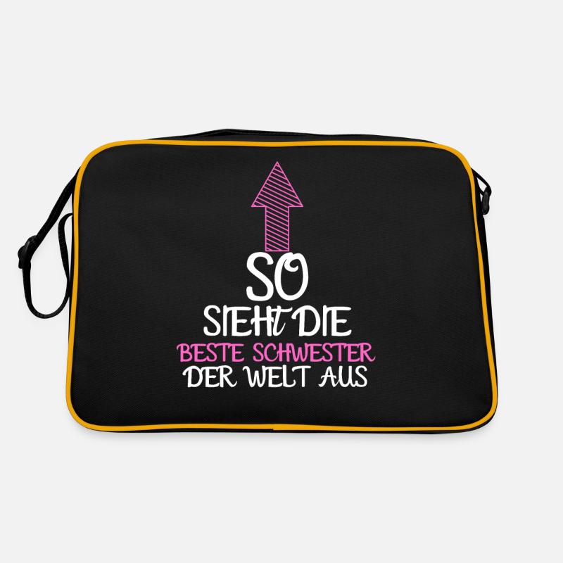 Beste Schwester Retro Tasche