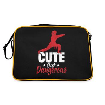 Karaté Girl Combat Sport Femmes Cadeau - Sac Retro - noir/or - Dos