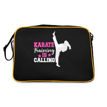 Karaté Girl Combat Sport Femmes Cadeau - Sac Retro - noir/or - Dos