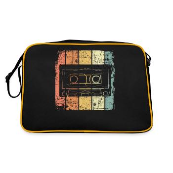 Cassette - Sac Retro - noir/or - Dos