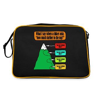 Alpinistes Randonneurs Drôles de guides de montagne Instructions - Sac Retro - noir/or - Dos