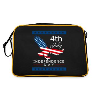 4 juillet 1776, jour de l'indépendance des États-Unis. - Sac Retro - noir/or - Dos
