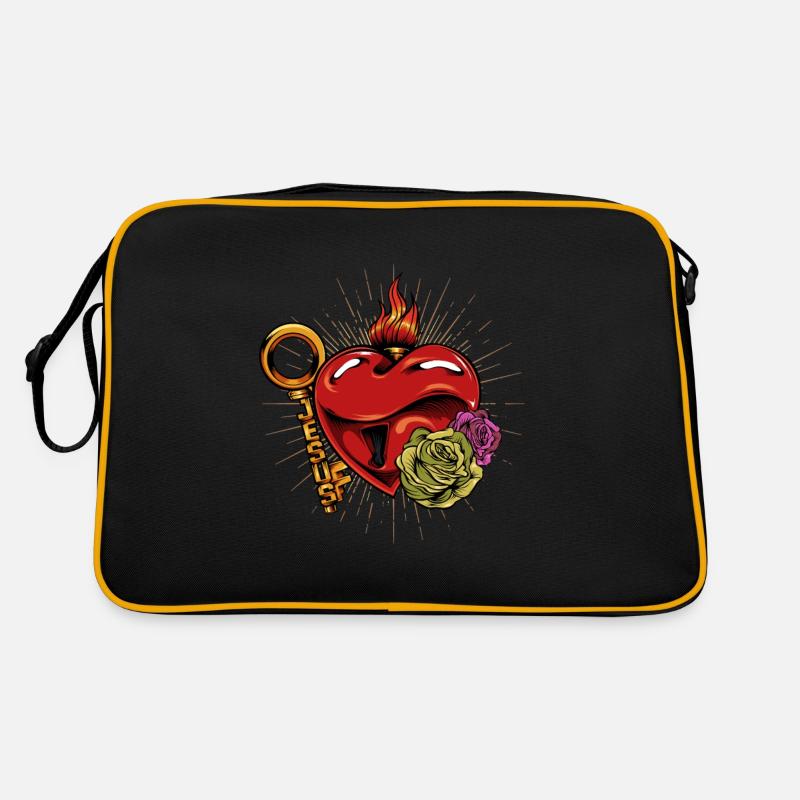 Jesus heart Retro Bag
