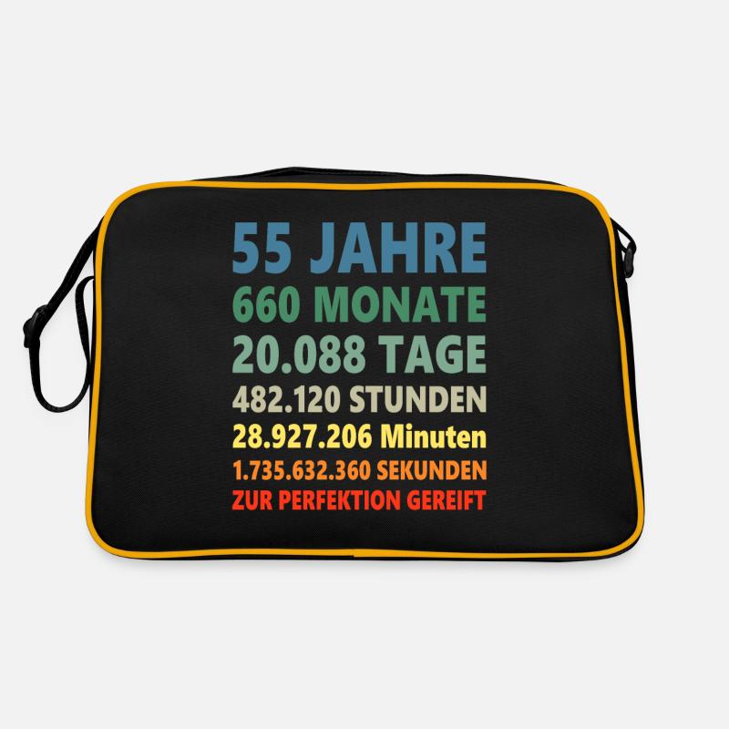 55 Jahre 55. Geburtstag Geschenk Retro Tasche