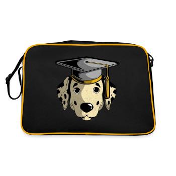 Dalmatiner - Retro Tasche - Schwarz/Gold - Hinten