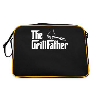 Le gril Père Père Papa Griller Funny Gift - Sac Retro - noir/or - Dos