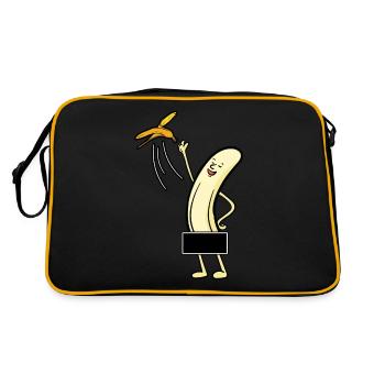 Banana Banana Bowl Nude Comic Funny Gift - Sac Retro - noir/or - Dos