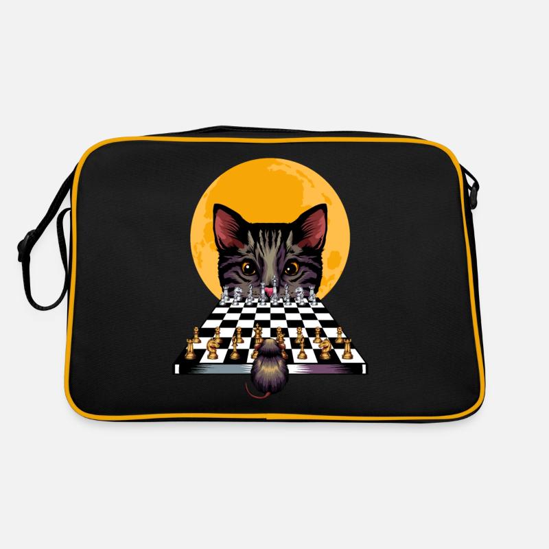 Chat souris jeu d'échecs Sac Retro