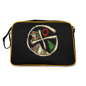 Geocaching - Retro Tasche - Schwarz/Gold - Hinten