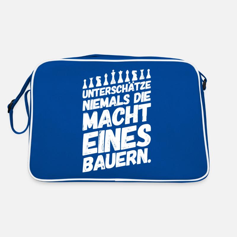 Schach Sprüche Bauer Retro Tasche