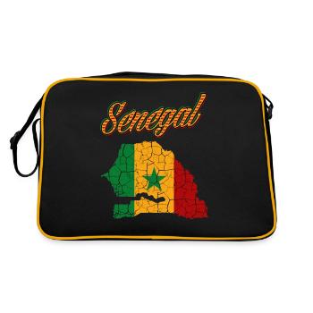 Cool Sénégal Contour Dakar Cadeau Pikine - Sac Retro - noir/or - Dos
