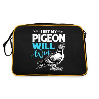 Pigeon Racing Pigeon Fancier Carrier Pigeon Turtle Dove - Retro Bag - black/gold - Back