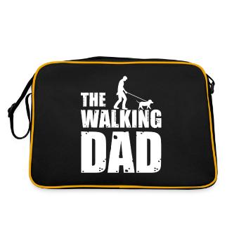 Walking dad dog lover dog pet gift - Retro Bag - black/gold - Back
