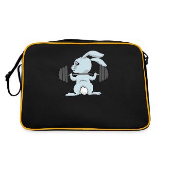 Hase Training - Retro Tasche - Schwarz/Gold - Hinten