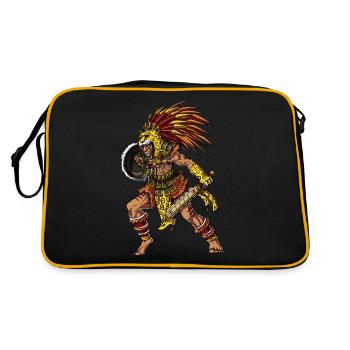 Aztec Jaguar Warrior - Retro Bag - black/gold - Back