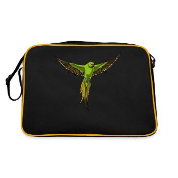 Perroquet perroquet oiseau - Sac Retro - noir/or - Dos