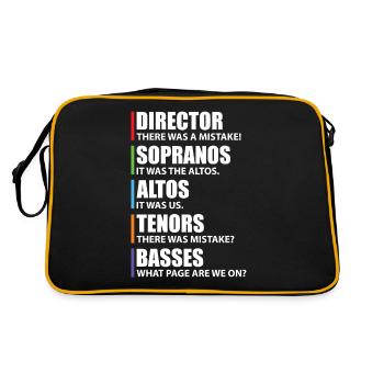 Drôle de musique choriste Chanteur Drôle - Sac Retro - noir/or - Dos