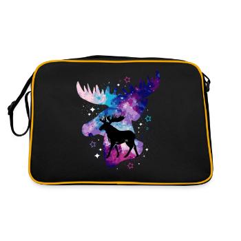 Elche Elche Cerf cerf renne cadeau de cerf - Sac Retro - noir/or - Dos