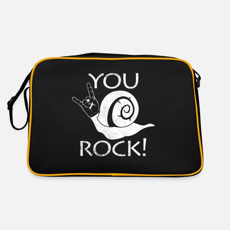 Rock and Roll Schnecke Lustige Sprüche Geschenk Retro Tasche