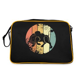 Stier Bulle - Retro Tasche - Schwarz/Gold - Hinten