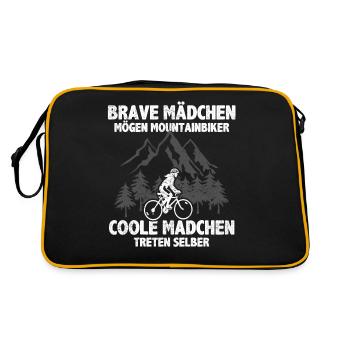 Les filles braves aiment les VTT - Sac Retro - noir/or - Dos