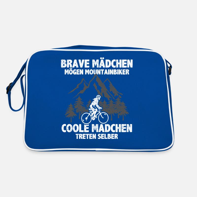 Brave Mädchen mögen Mountainbiker Retro Tasche