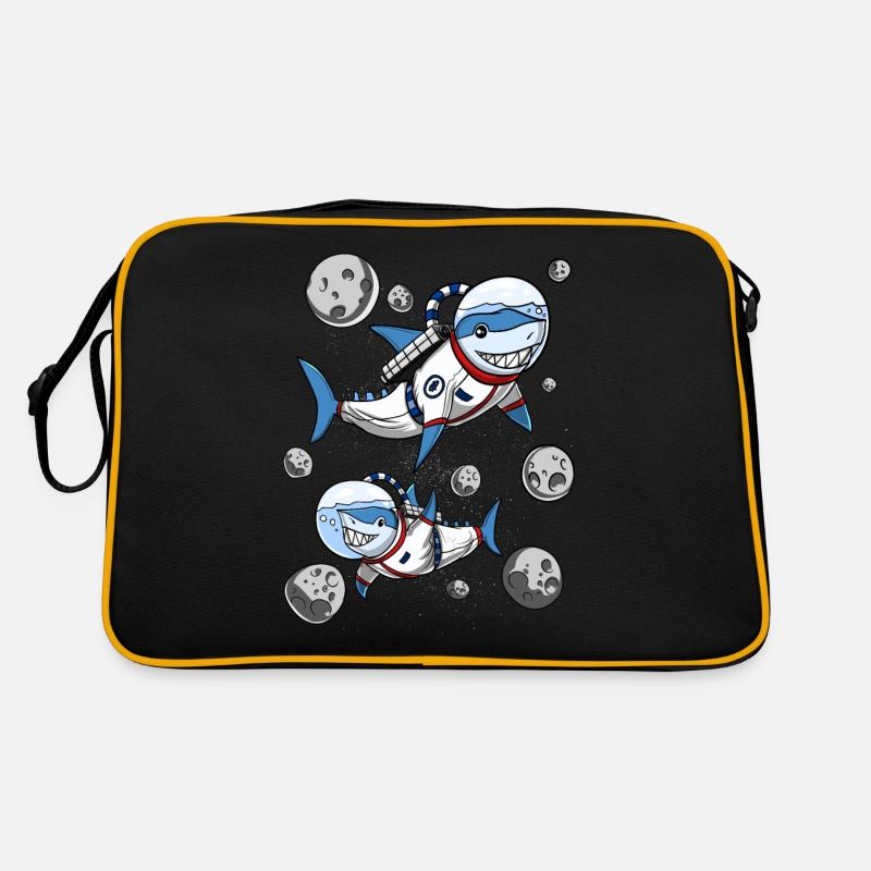 Requin astronaute espace cosmique galaxie Sac Retro
