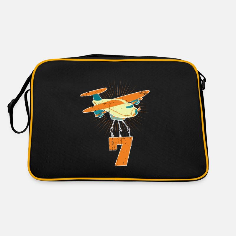 Pilot airplane 7th birthday Retro Bag