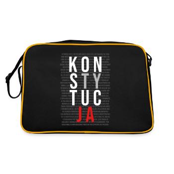 Konstytucja Constitution | Poland, Polish, Polska - Retro Bag - black/gold - Back