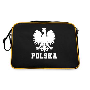 Polska Eagle | Poland, Polish, patriotism - Retro Bag - black/gold - Back