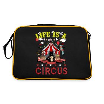 Life Is A Circus Funny Carnival Party - Retro Bag - black/gold - Back