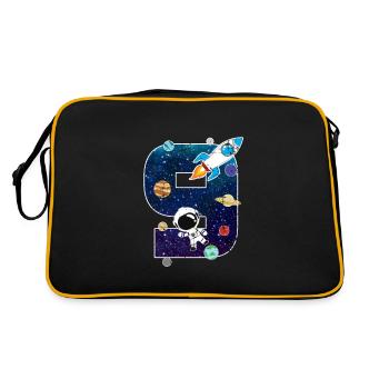 Astronaut 9th birthday - Retro Bag - black/gold - Back