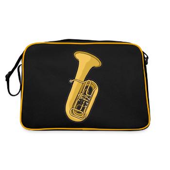 TUBA Tubist Tubistin Horn Waldhorn Cuivres - Sac Retro - noir/or - Dos