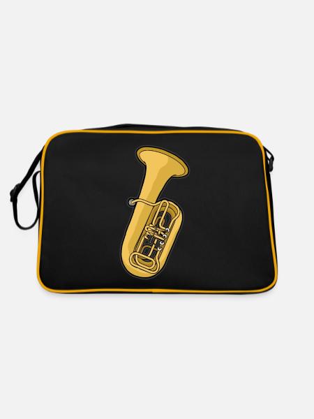 TUBA Tubist Tubistin Horn Waldhorn Cuivres - Sac Retro - noir/or - Dos