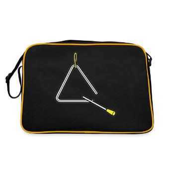 TRIANGLE Triangel Musicer Percussion Percussionist - Retro Tasche - Schwarz/Gold - Hinten