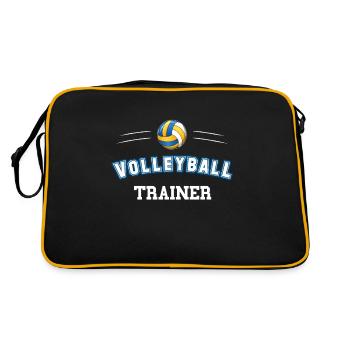Cadeau d'entraîneur de volleyball. - Sac Retro - noir/or - Dos