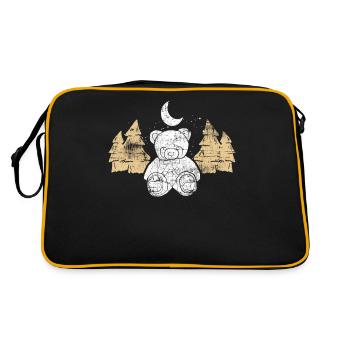 Teddy bear - Retro Bag - black/gold - Back