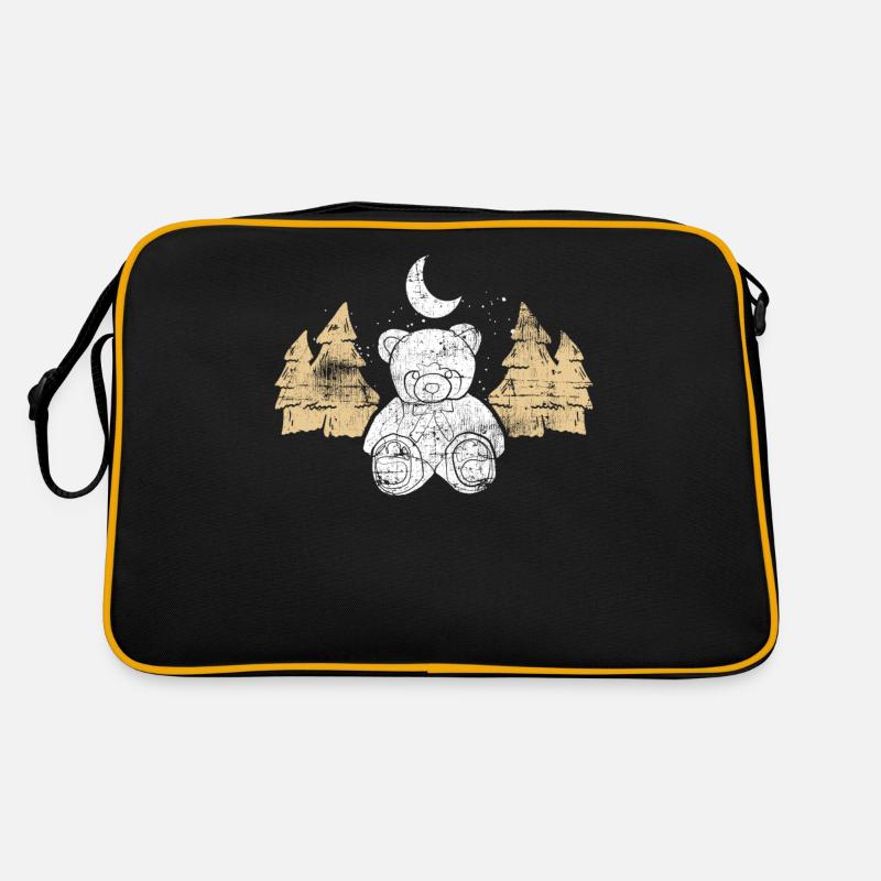Ours en peluche - Sac Retro - noir/or