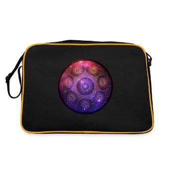 Superbe design de chemise Handpan Hang Universe - Sac Retro - noir/or - Dos