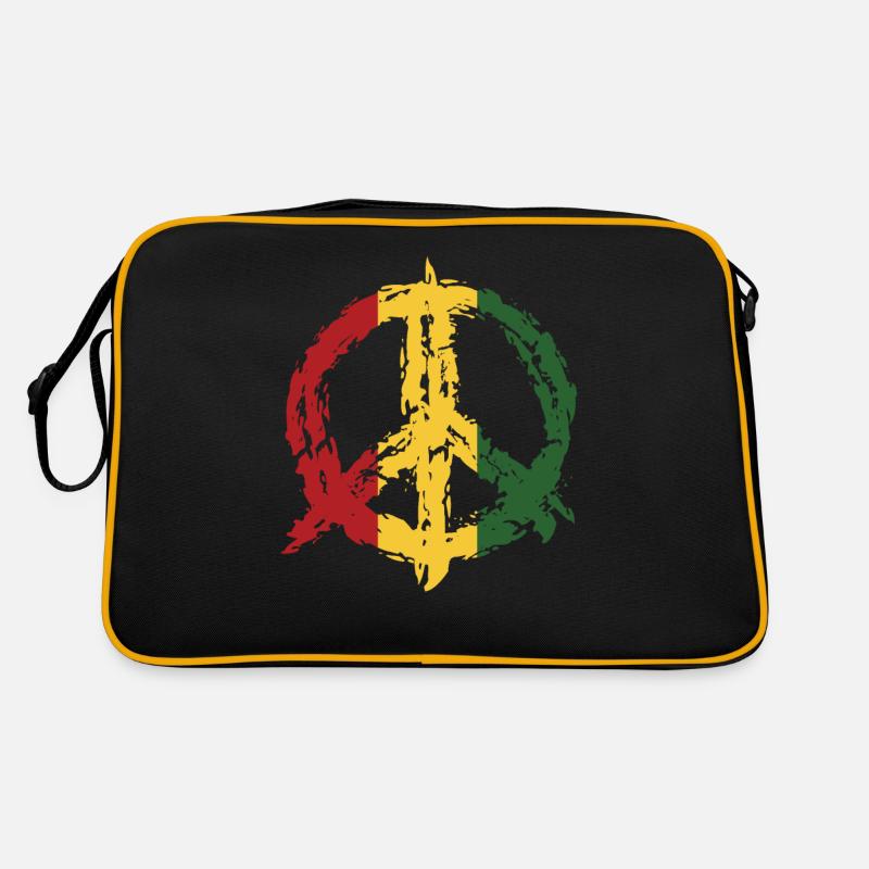 Friedenszeichen Peace Zeichen Retro Tasche