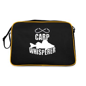 Drôle de pêche à la carpe Cadeau de poisson d'eau - Sac Retro - noir/or - Dos