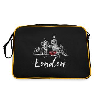 Londres - Sac Retro - noir/or - Dos