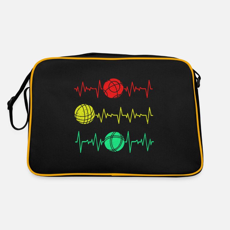 Pétanque - Retro Tasche - Schwarz/Gold