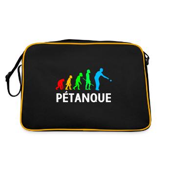 Pétanque Bocce Raffa Boule Sport Ball Petanque - Retro Tasche - Schwarz/Gold - Hinten