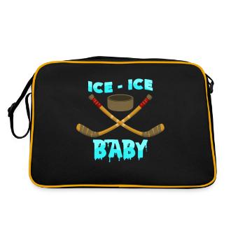 Eishockey - Retro Tasche - Schwarz/Gold - Hinten