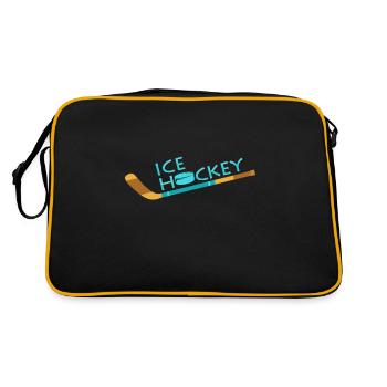 Eishockey - Retro Tasche - Schwarz/Gold - Hinten