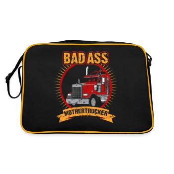 Camion conducteur camionneur cadeau semi-remorque - Sac Retro - noir/or - Dos